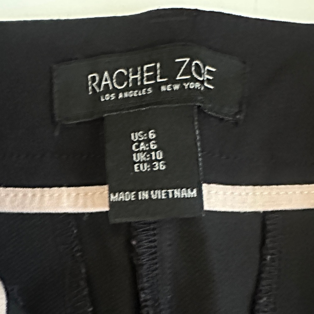 Rachel Zoe Black Wonen's Dress Pants - Flat Front Tailored Style - Picture 2 of 5